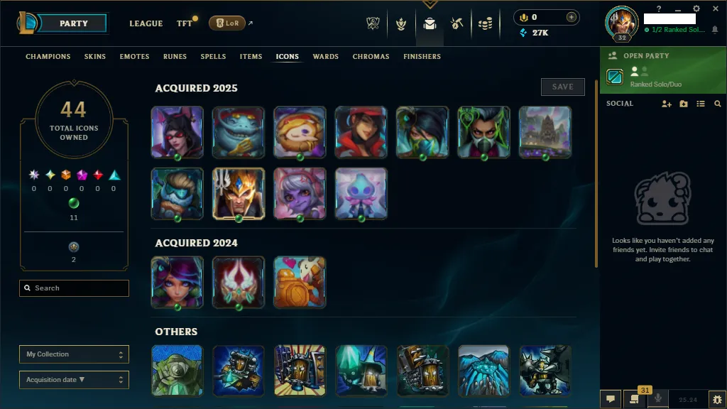 🌎EUW🏆 Silver 4☢️Platinum ☢️Flex❄️+27K 🔥8 Skins in loot🏆+43 Champions BLue✅️Unverified Email🚀instant delivery